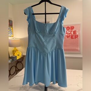 Amanda Uprichard Sky Blue Holland Dress